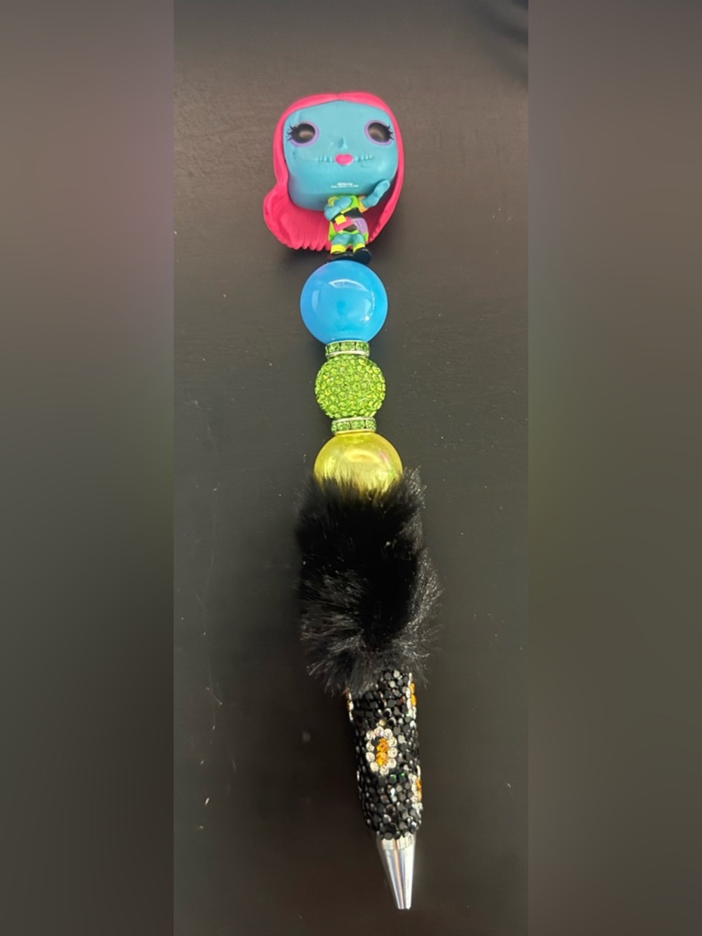 NBC Sally Beaded Furry Pen HandMade